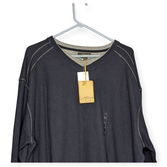 NWT Method Dark Navy Long Sleeve Pull Over Top Size XXL - Picture 2 of 11